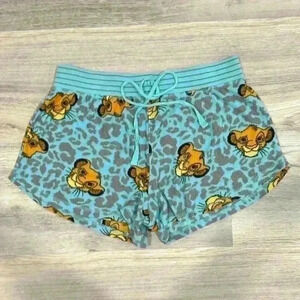 Disney Lion King Simba Women’s Pajama Ribbed Super Soft Sleep Shorts Size M